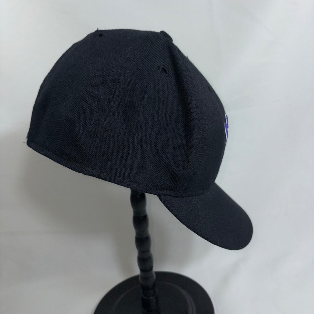 Vintage New Era Sacramento Kings NBA Fitted Hat Black Purple Silver Size 7 1/2 - Picture 6 of 16